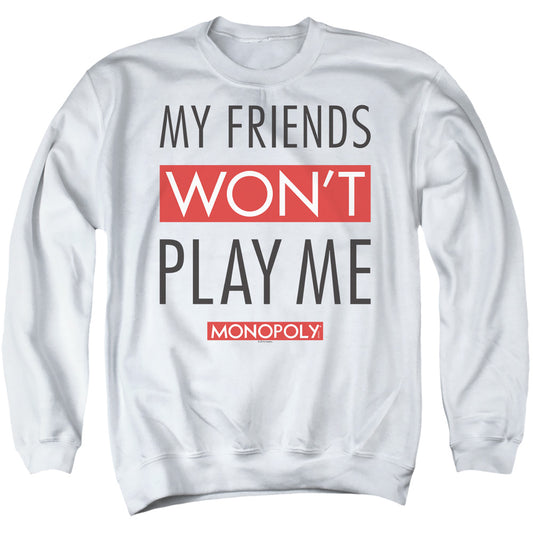 Monopoly My Friends Mens Crewneck Sweatshirt White