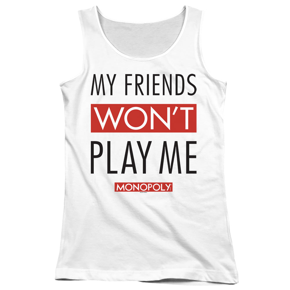 Monopoly My Friends Womens Tank Top Shirt White