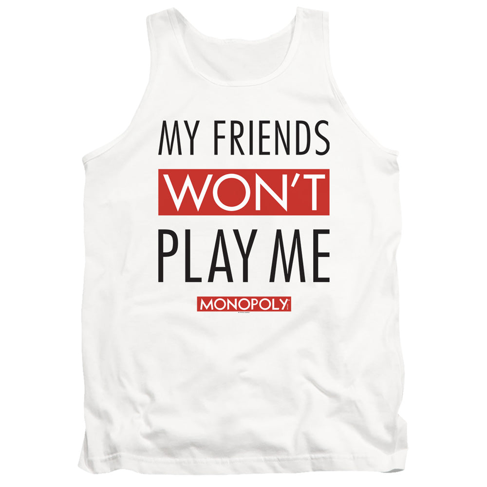 Monopoly My Friends Mens Tank Top Shirt White