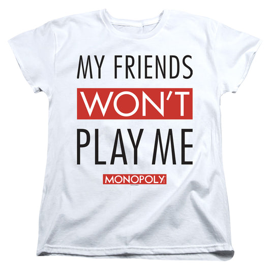 Monopoly My Friends Womens T Shirt White