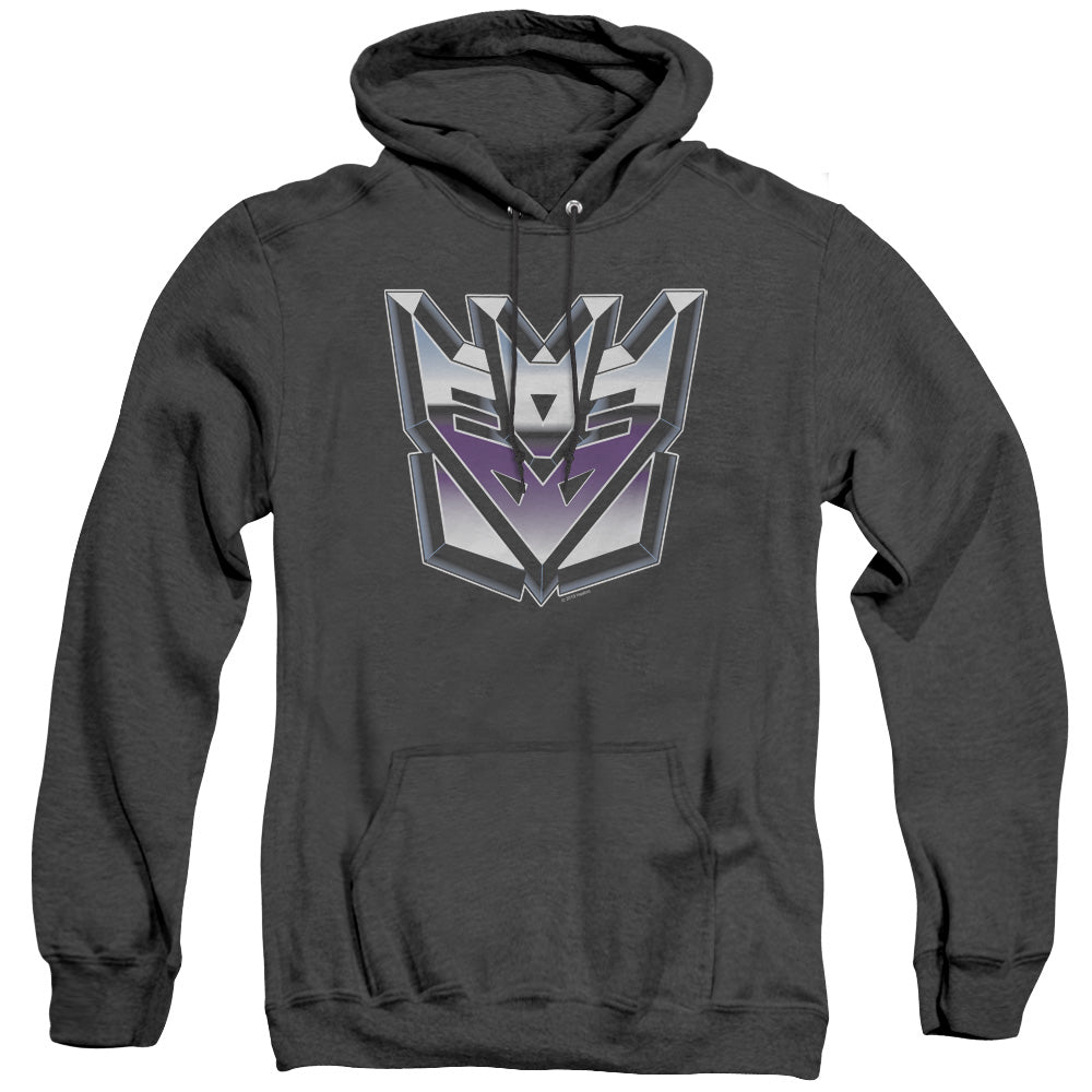 Transformers Decepticon Airbrush Logo Mens Heather Hoodie Black