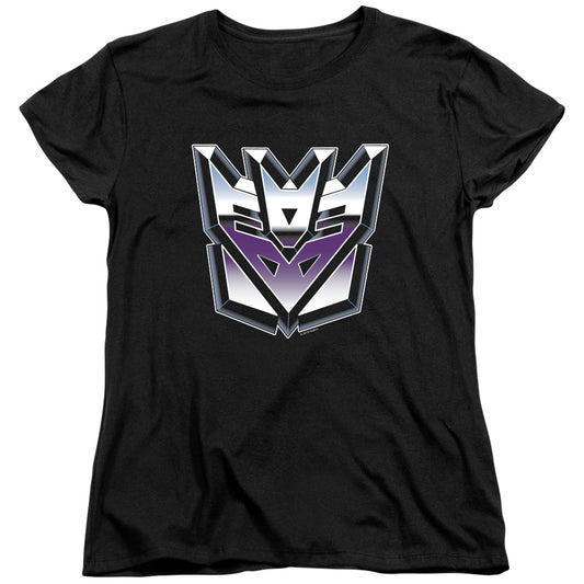 Transformers Decepticon Airbrush Logo Womens T Shirt Black