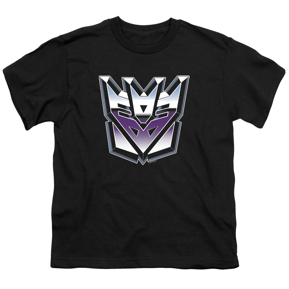 Transformers Decepticon Airbrush Logo Kids Youth T Shirt Black