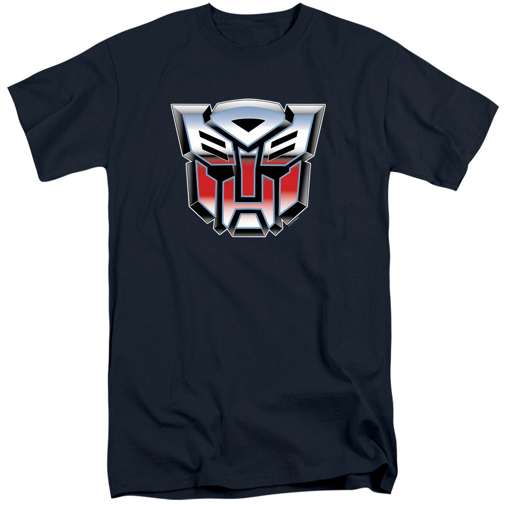 Transformers Autobot Airbrush Logo Mens Tall T Shirt Navy Blue