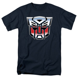 Transformers Autobot Airbrush Logo Mens T Shirt Navy Blue