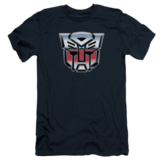 Transformers Autobot Airbrush Logo Slim Fit Mens T Shirt Navy Blue