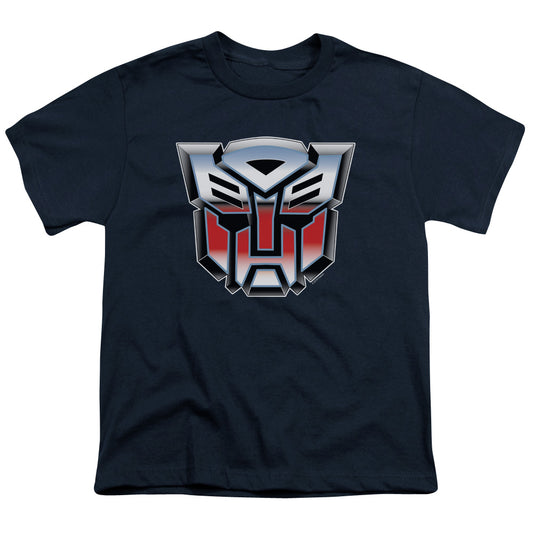 Transformers Autobot Airbrush Logo Kids Youth T Shirt Navy Blue