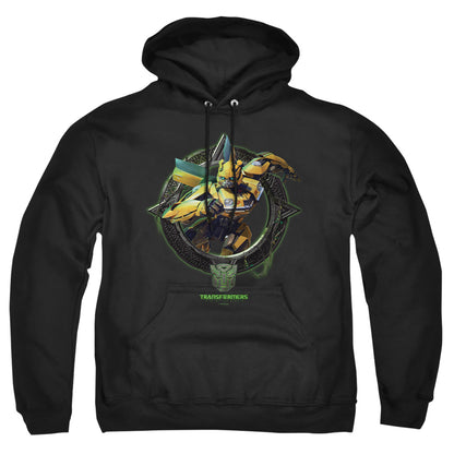 Transformers Bumblebee Circle Frame Mens Hoodie Black