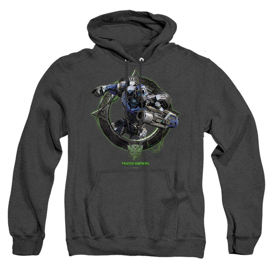 Transformers Mirage Circle Frame Mens Heather Hoodie Black