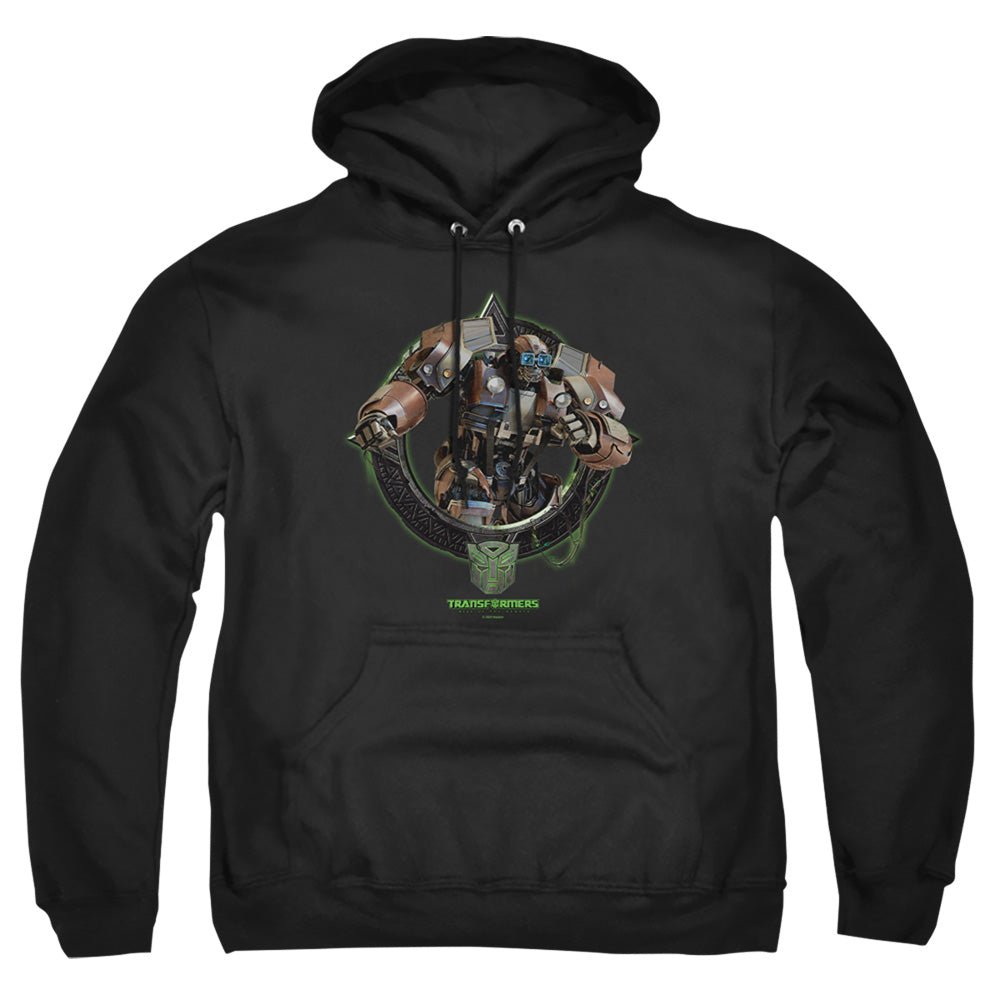 Transformers Wheeljack Circle Frame Mens Hoodie Black