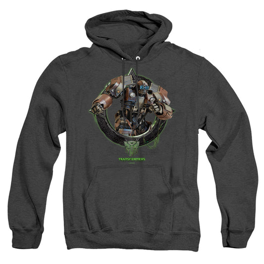 Transformers Wheeljack Circle Frame Mens Heather Hoodie Black