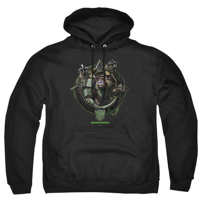 Transformers Stratosphere Circle Frame Mens Hoodie Black