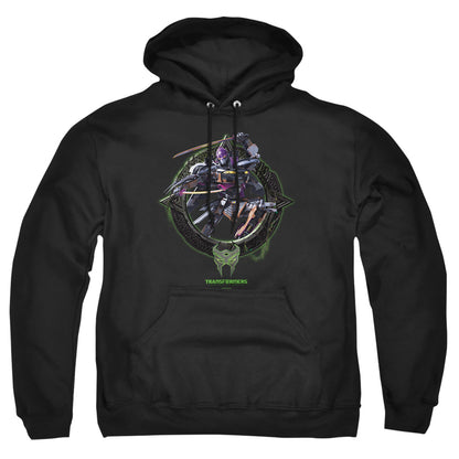 Transformers Nightbird Circle Frame Mens Hoodie Black