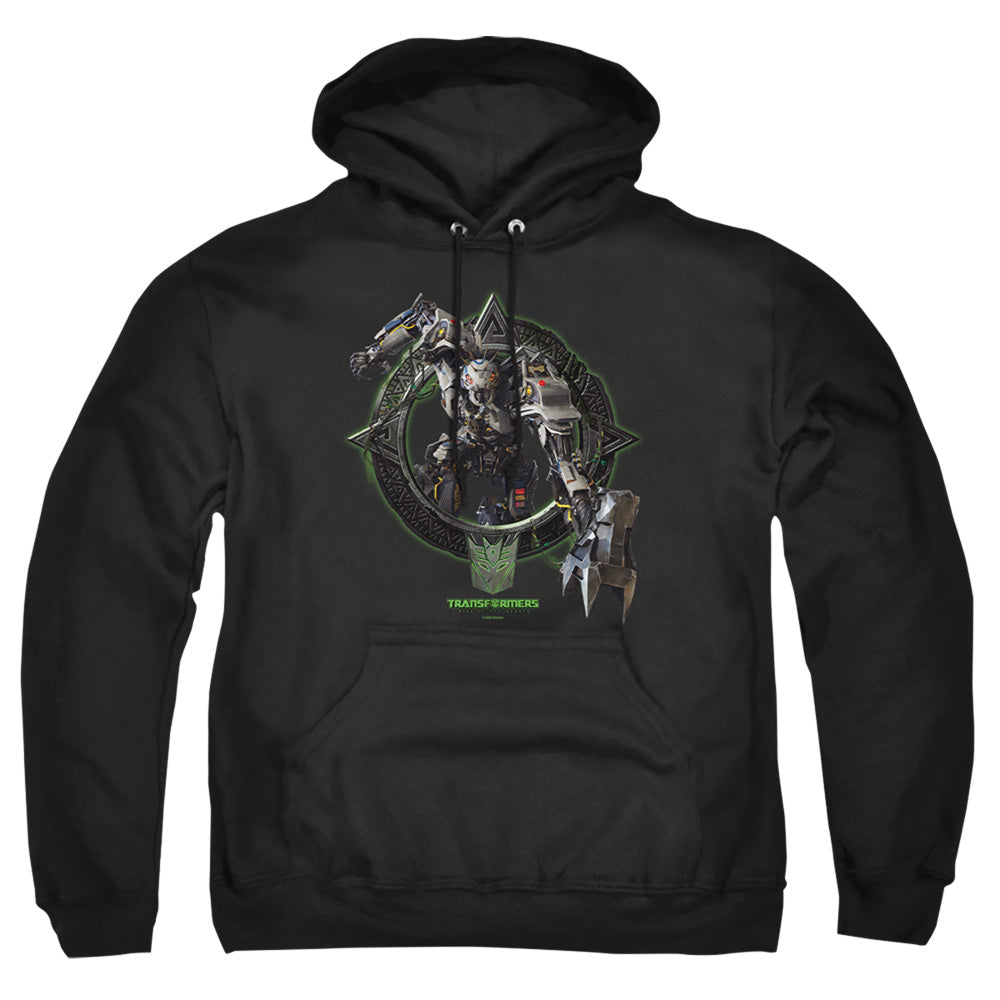 Transformers Transit Circle Frame Mens Hoodie Black