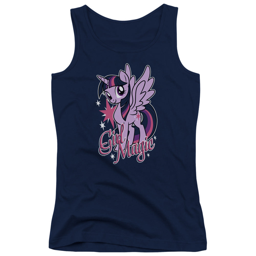 My Little Pony Tv Girl Magic Womens Tank Top Shirt Navy Blue