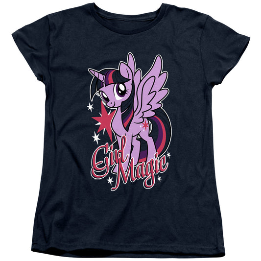 My Little Pony Tv Girl Magic Womens T Shirt Navy Blue