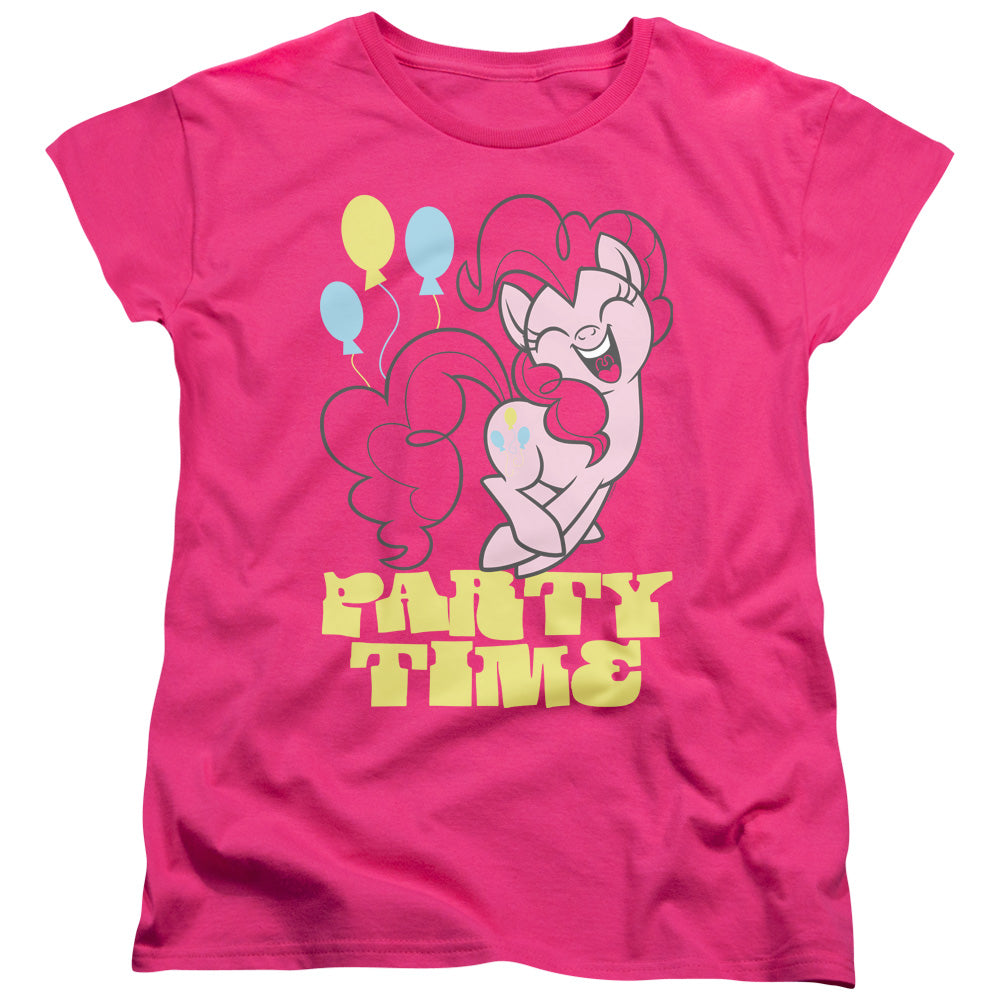 My Little Pony Tv Party Time Womens T Shirt Hot Pink