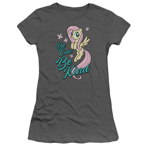 My Little Pony Tv Be Kind Junior Sheer Cap Sleeve Womens T Shirt Charcoal