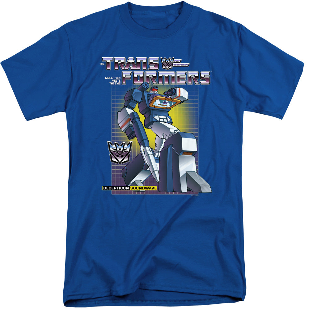 Transformers Soundwave Mens Tall T Shirt Royal Blue