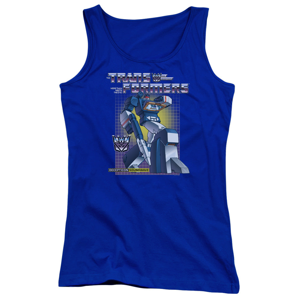 Transformers Soundwave Womens Tank Top Shirt Royal Blue