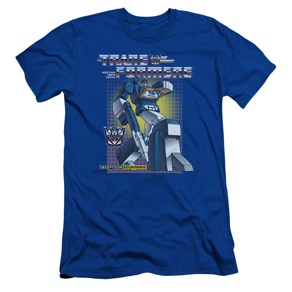 Transformers Soundwave Slim Fit Mens T Shirt Royal Blue