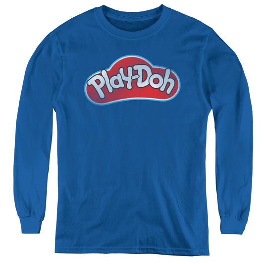 Play Doh Lid Long Sleeve Kids Youth T Shirt Royal Blue