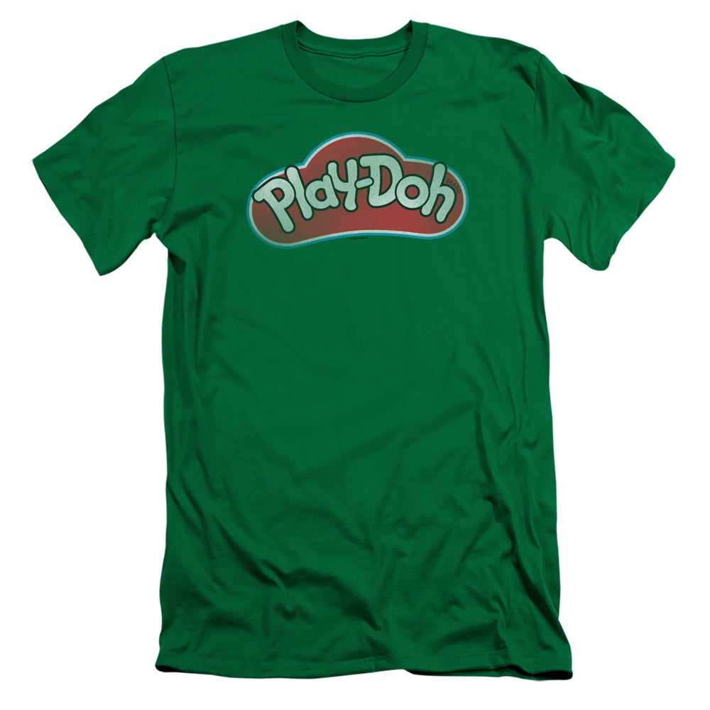 Play Doh Lid Slim Fit Mens T Shirt Kelly Green