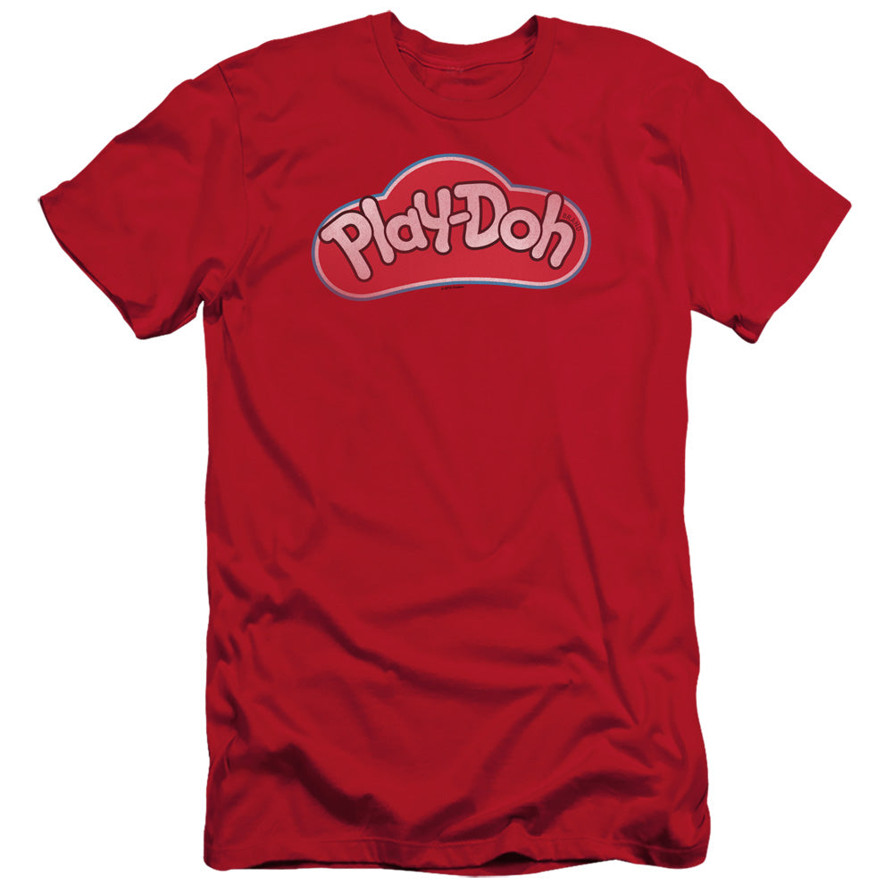 Play Doh Lid Slim Fit Mens T Shirt Red