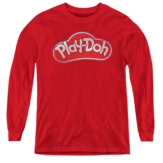 Play Doh Lid Long Sleeve Kids Youth T Shirt Red