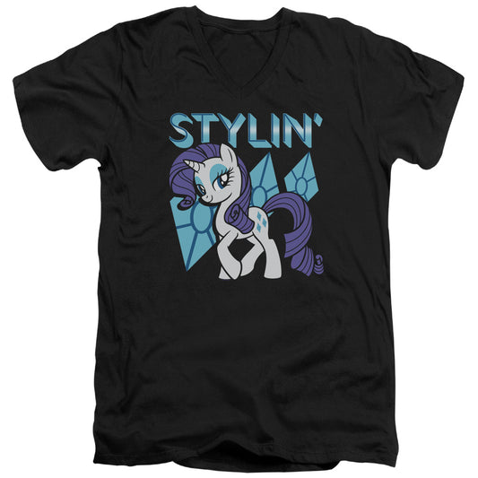 My Little Pony Tv Stylin Mens Slim Fit V-Neck T Shirt Black