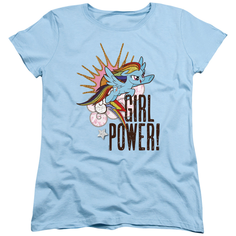 My Little Pony Tv Girl Power Womens T Shirt Light Blue