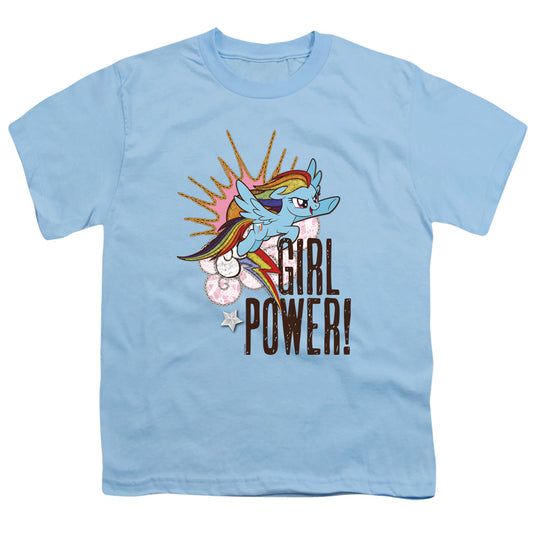 My Little Pony Tv Girl Power Kids Youth T Shirt Light Blue