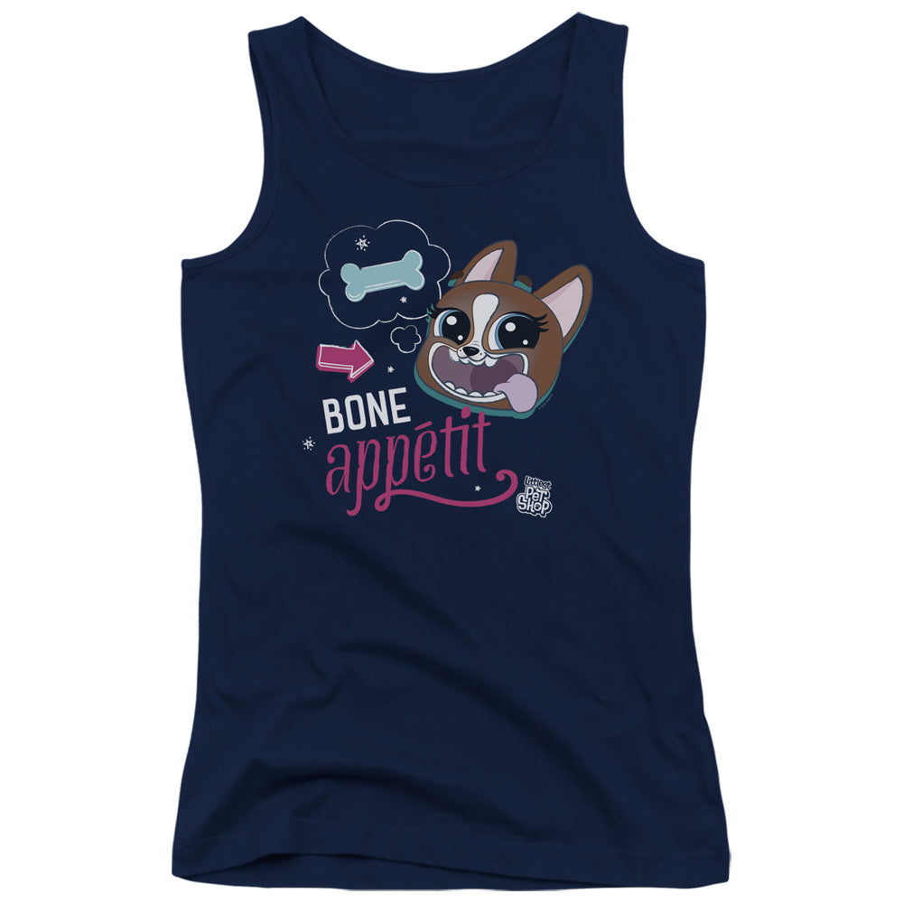 Littlest Pet Shop Bone Appetit Womens Tank Top Shirt Navy