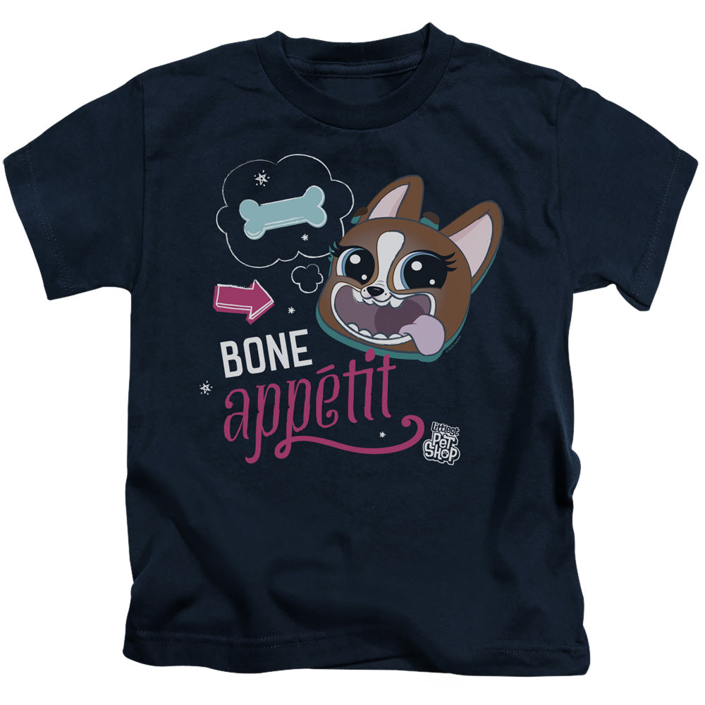 Littlest Pet Shop Bone Appetit Juvenile Kids Youth T Shirt Navy