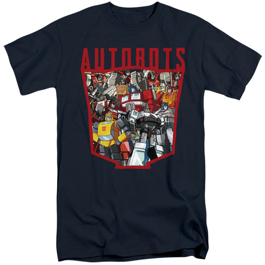 Transformers Autobot Collage Mens Tall T Shirt Navy Blue