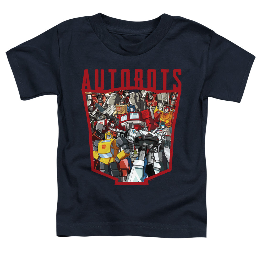 Transformers Autobot Collage Toddler Kids Youth T Shirt Navy Blue