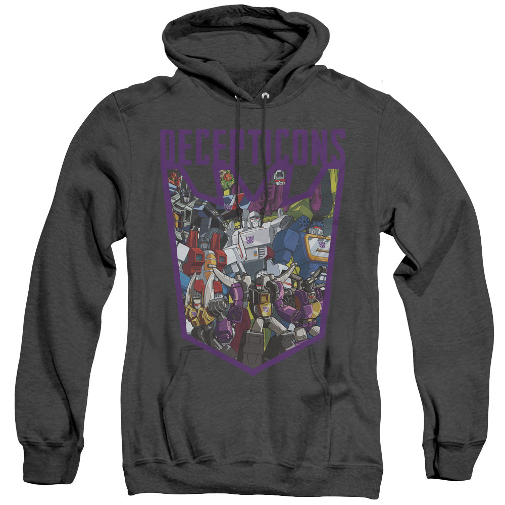 Transformers Decepticon Collage Heather Mens Hoodie Black