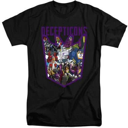 Transformers Decepticon Collage Mens Tall T Shirt Black