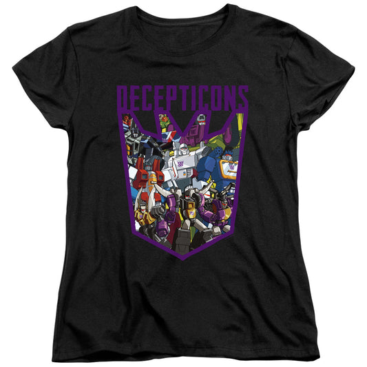 Transformers Decepticon Collage Womens T Shirt Black