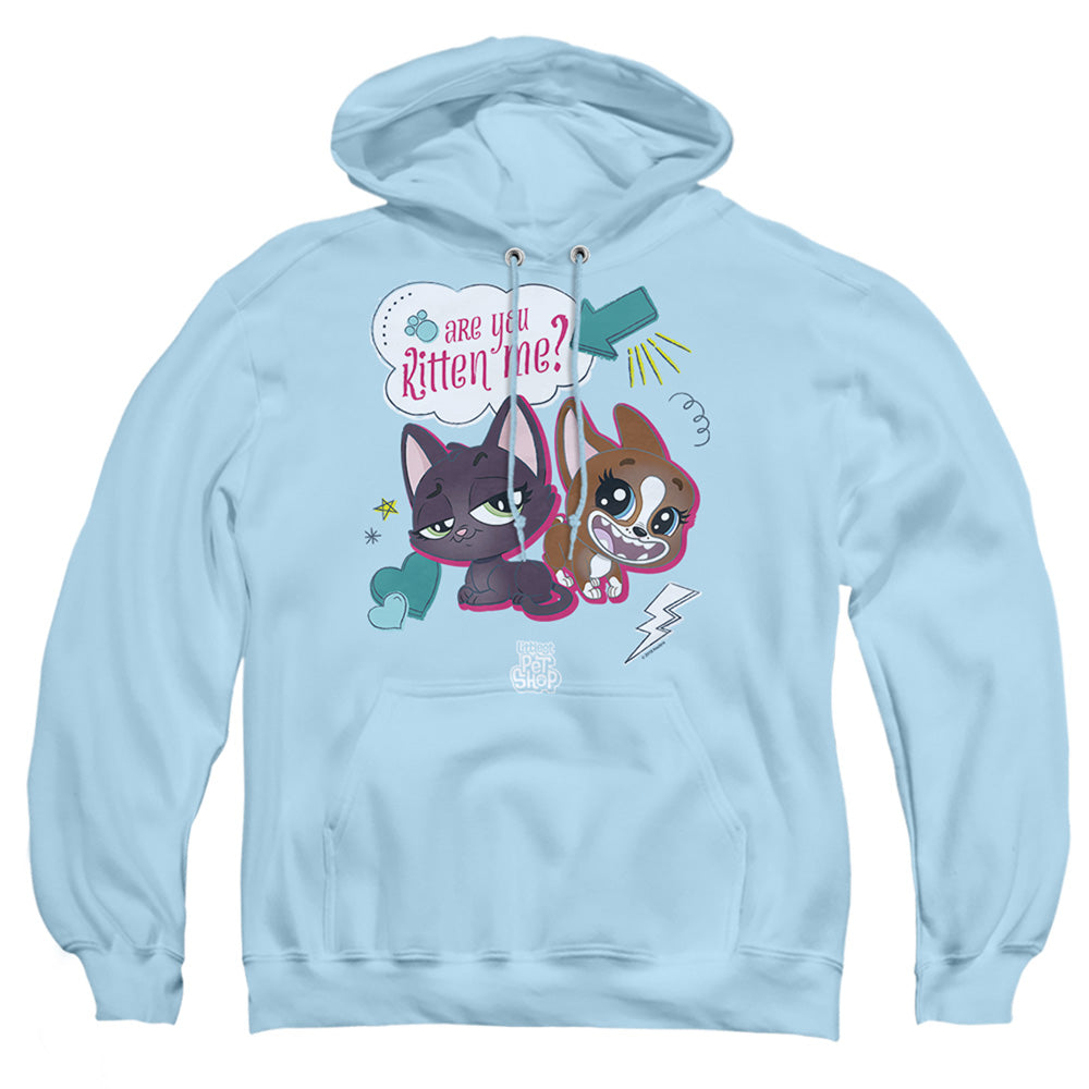 Littlest Pet Shop Are You Kitten Me Mens Hoodie Light Blue