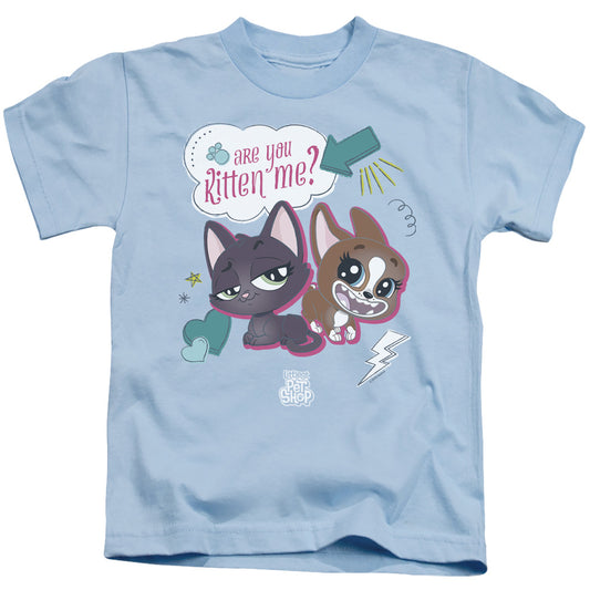 Littlest Pet Shop Are You Kitten Me Juvenile Kids Youth T Shirt Light Blue