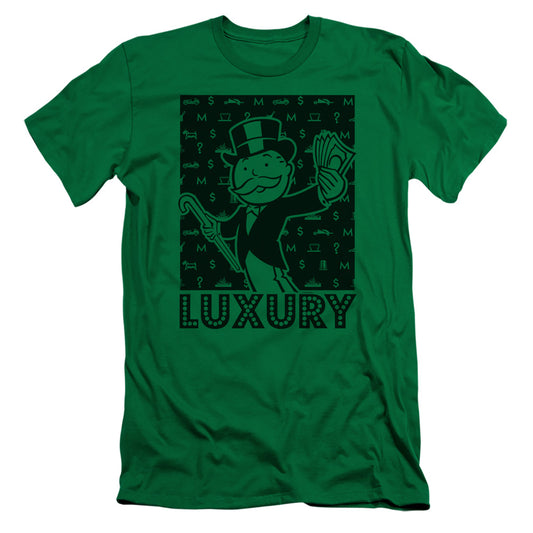 Monopoly Luxury Slim Fit Mens T Shirt Kelly Green