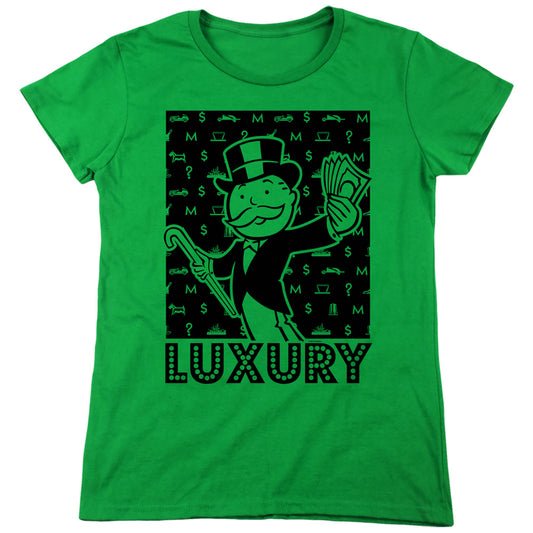 Monopoly Luxury Womens T Shirt Kelly Green