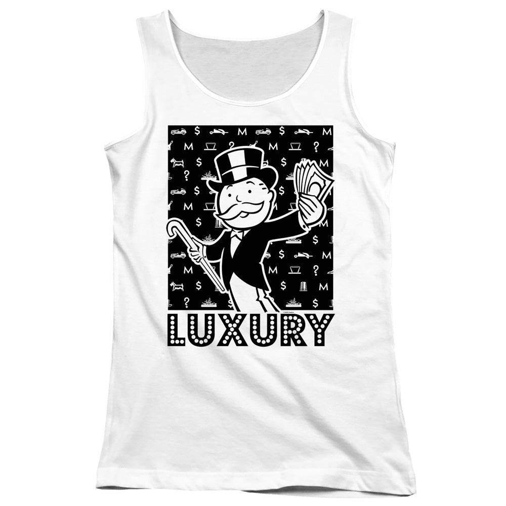 Monopoly Luxury Womens Tank Top Shirt White