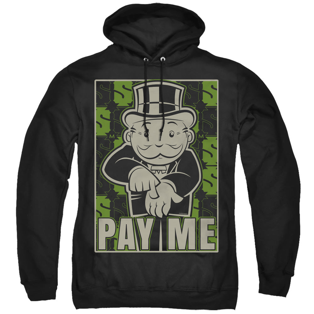 Monopoly Pay Me Mens Hoodie Black