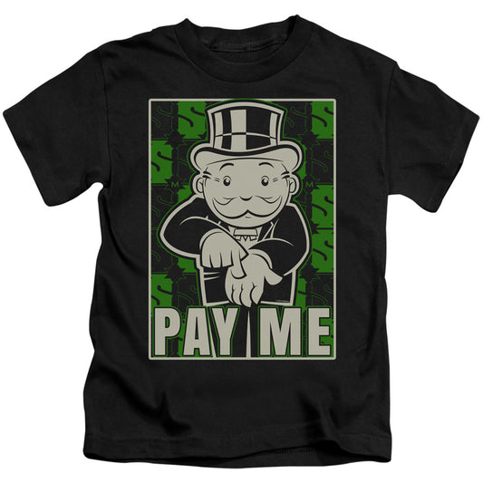 Monopoly Pay Me Juvenile Kids Youth T Shirt Black