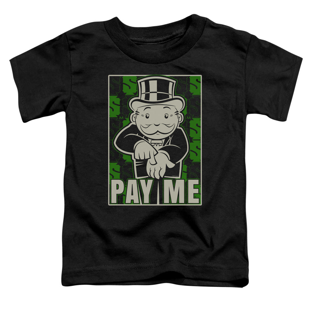 Monopoly Pay Me Toddler Kids Youth T Shirt Black