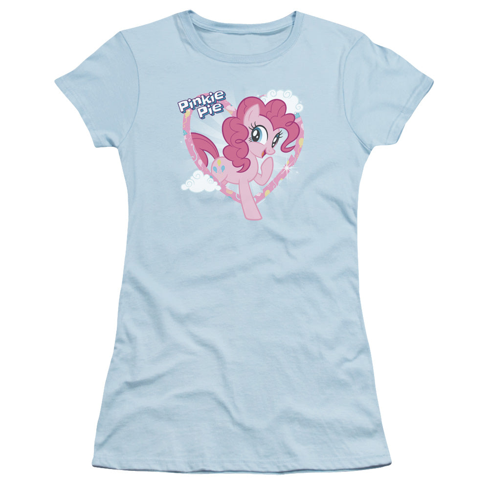 My Little Pony Tv Pinkie Pie Junior Sheer Cap Sleeve Womens T Shirt Light Blue