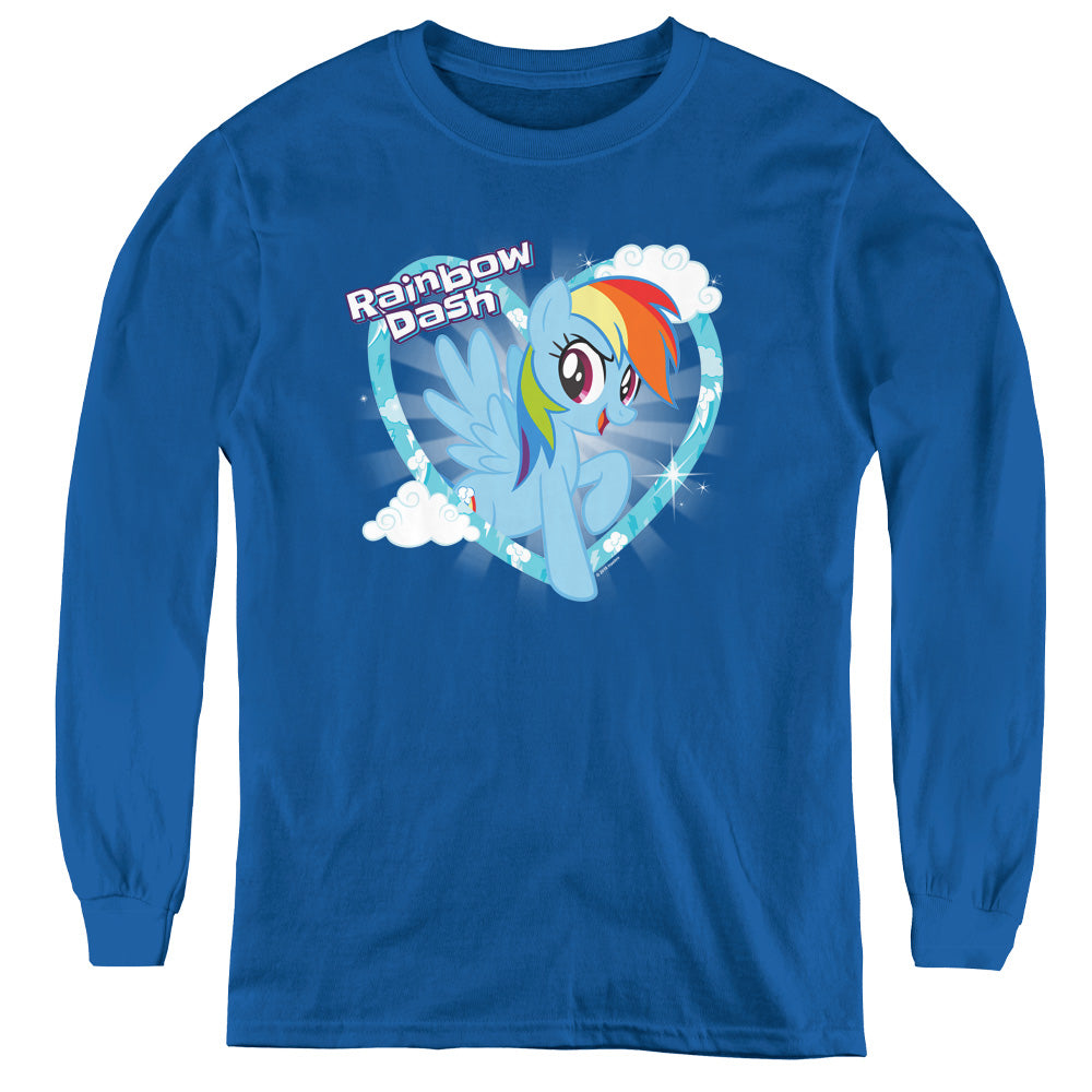 My Little Pony Tv Rainbow Dash Youth Long Sleeve Royal Blue