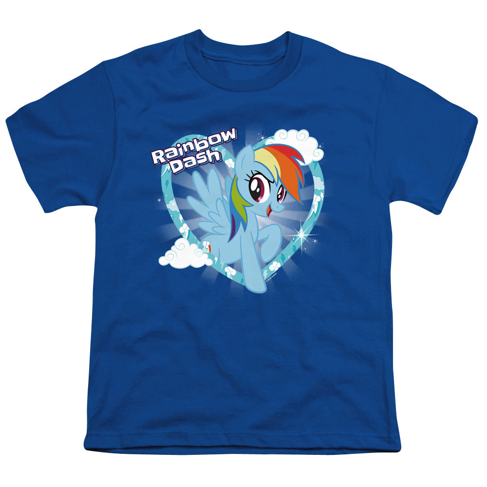 My Little Pony Tv Rainbow Dash Kids Youth T Shirt Royal Blue